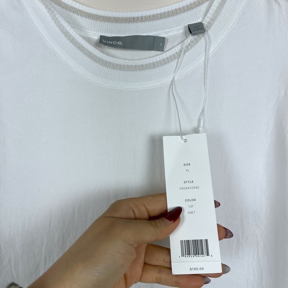 NWT Vince White Sleeveless blouse MSRP $195 - Picture 3 of 9